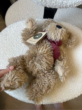 Vintage Boyds Bears “Doomoore Buckshot” Plush Teddy Bear w/ Burgundy Ribbon